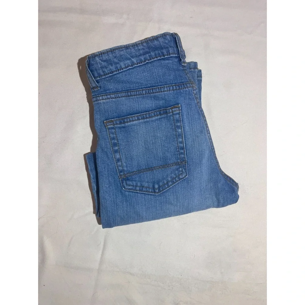 Cat and Jack Stretch Bookcut Light Wash Blue Jeans Girls SZ 10 Adjustable E9